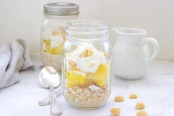 Pina Colada Overnight Oats | Craving Something Healthy