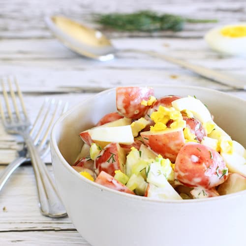 Light and Tangy Old Fashioned Potato Salad|Craving Something Healthy