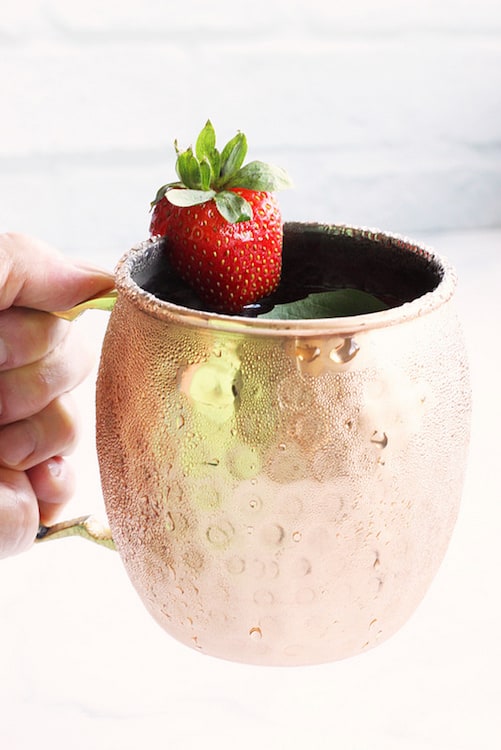 Strawberry Basil Shrub Syrup | Craving Something Healthy