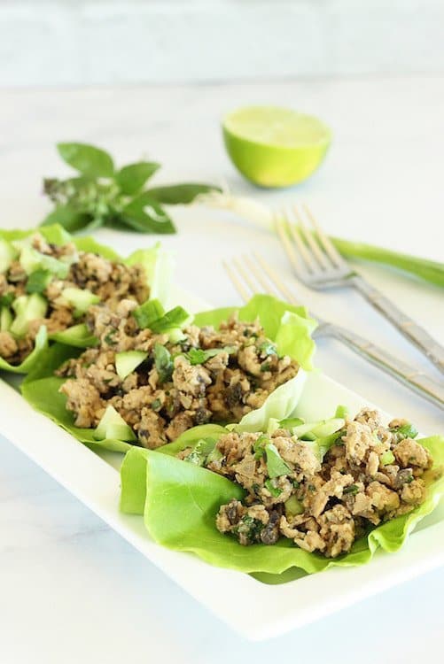 Thai Turkey Mushroom Larb Salad | Craving Something Healthy