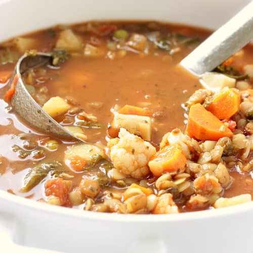 Heart Healthy Mediterranean Vegetable Lentil Soup | Craving Something ...