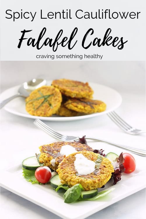 Spicy Lentil Cauliflower Falafel Cakes | Craving Something Healthy