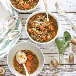 Wild Mushroom and Barley Soup |Craving Something Healthy