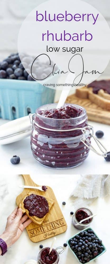 Blueberry rhubarb chia jam