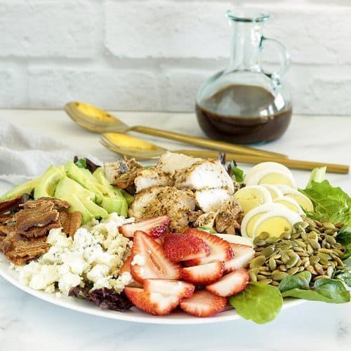 Skinny Cobb Salad with Balsamic Honey Mustard Vinaigrette| Craving Something Healthy