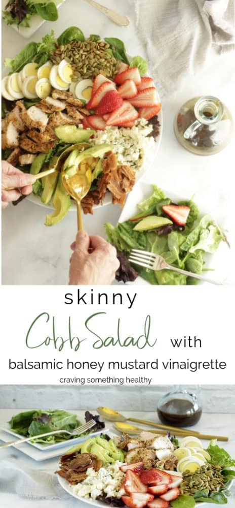 Skinny Cobb Salad with Balsamic Honey Mustard Vinaigrette|Craving Something Healthy