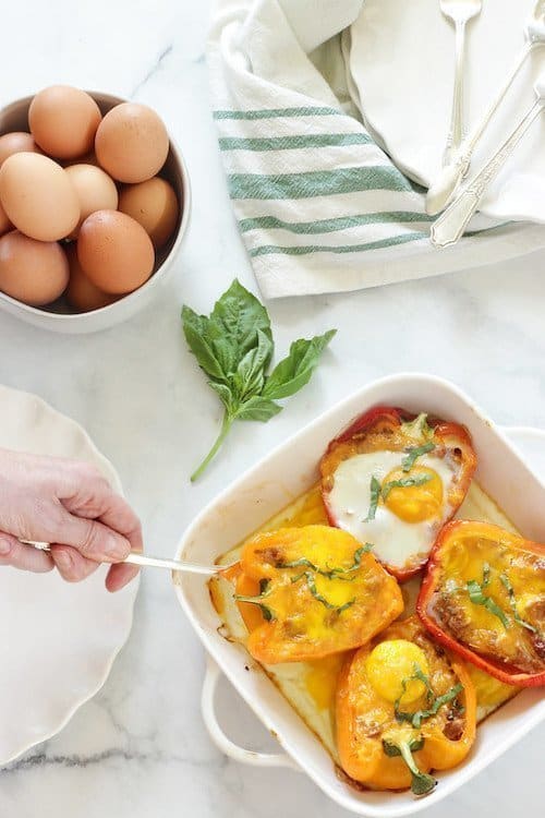 Italian sausage and Egg Stuffed Peppers