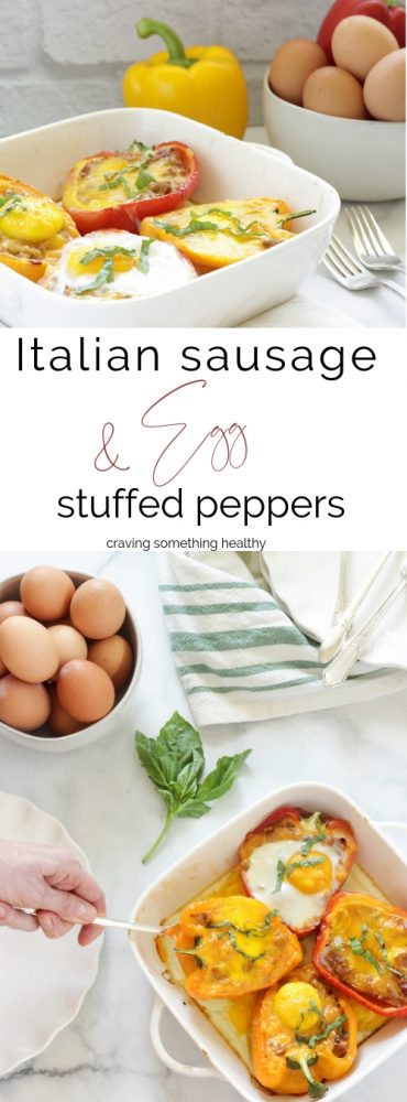 Italian Sausage and Egg Stuffed Peppers | Craving Something Healthy