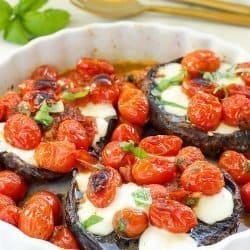 Caprese Stuffed Portobello Mushroom Caps | Craving Something Healthy