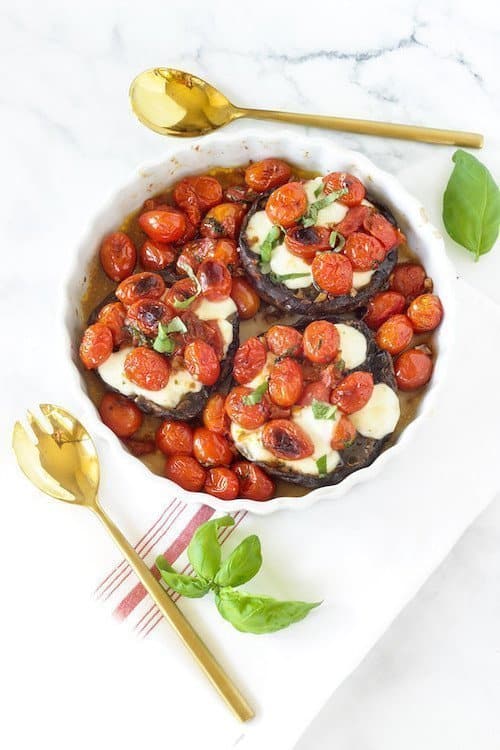 Caprese Stuffed Portobello Mushrooms | Craving Something Healthy