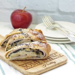 Apple Cheddar Spiral Stuffed Bread | Craving Something Healthy