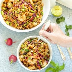 Asian Rainbow Rice Salad | Craving Something Healthy