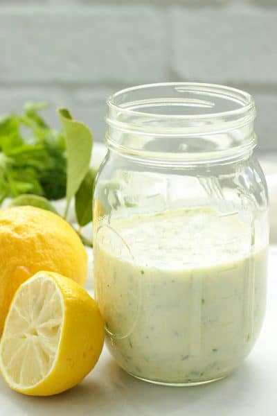 Lemon Herb Kefir Salad Dressing | Craving Something Healthy