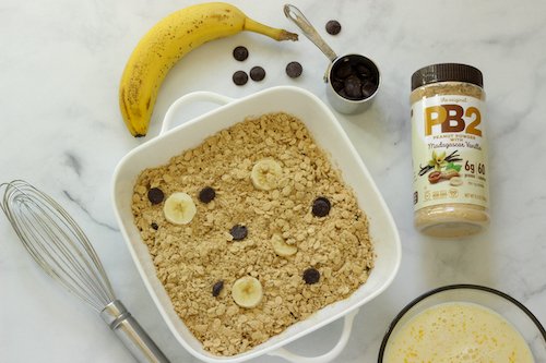 Chocolate Peanut Butter Banana Baked Oats | Craving Something Healthy