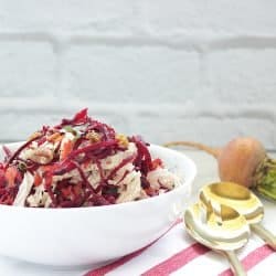 Sweet Carrot Cabbage and Beet Slaw