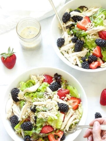 Chicken Berry Brown Rice Bowls| Craving Something Healthy