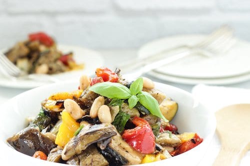 Grilled Mediterranean Vegetables with White Beans | Craving Something Healthy