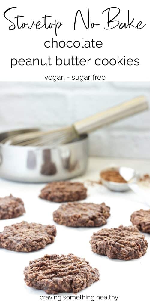 Stovetop No Bake Chocolate Peanut Butter Cookies | Craving Something Healthy