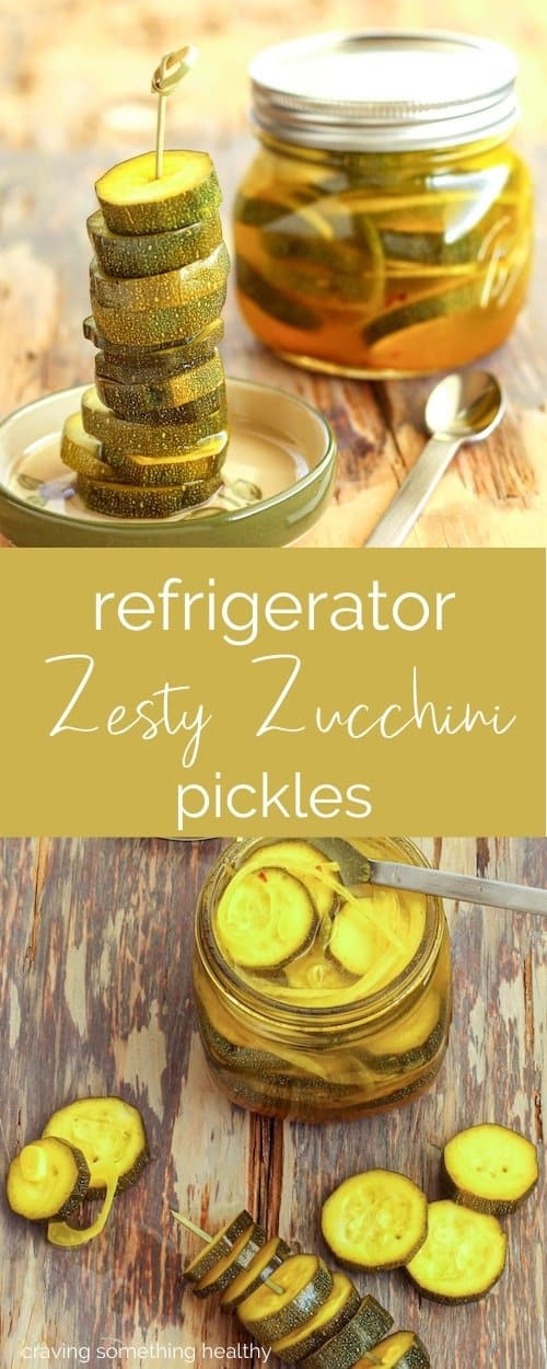 Refrigerator Zesty Zucchini Pickles | Craving Something Healthy