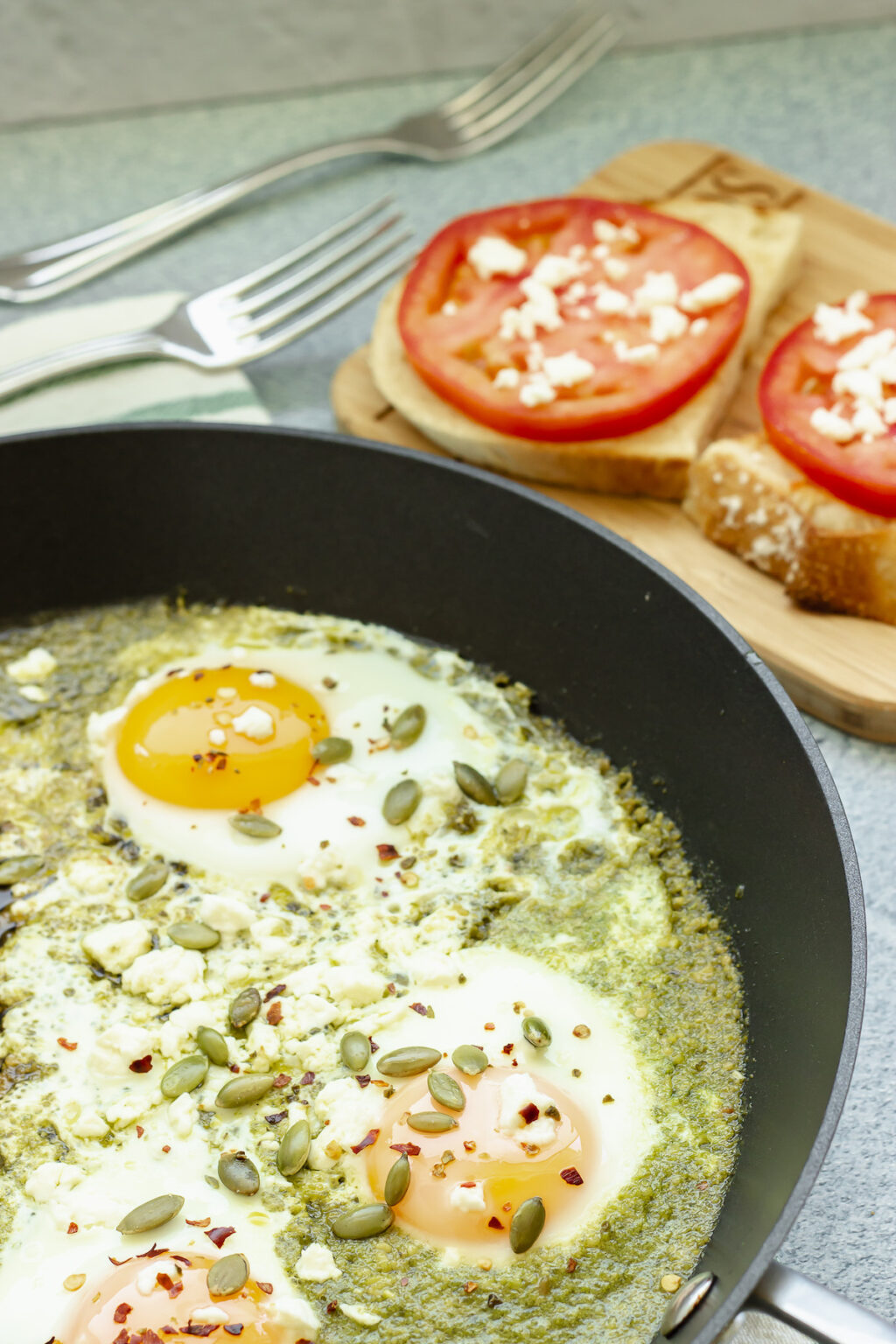 5Minute Pesto Eggs Craving Something Healthy