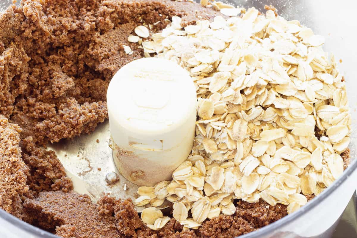 fruit and nut bar ingredients in a food processor.