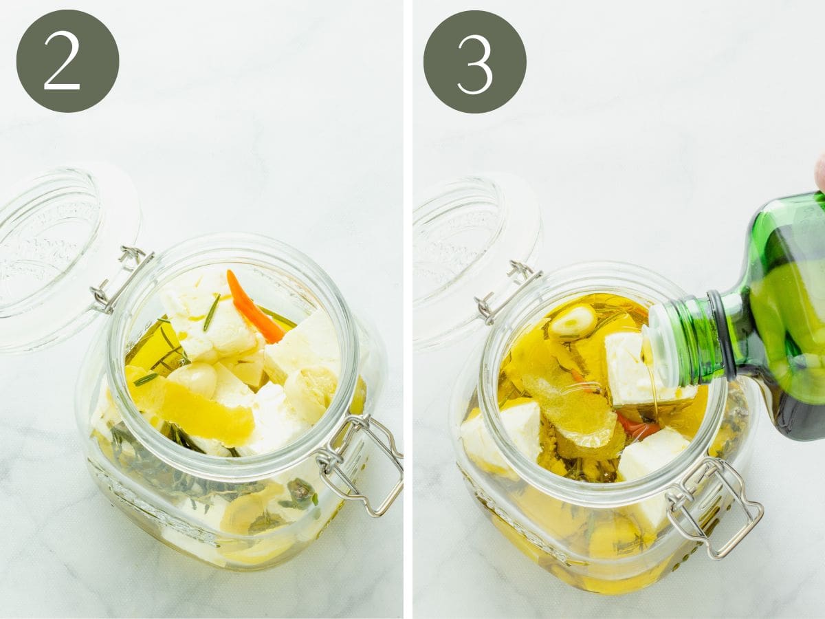 steps 2 & 23to make marinated feta.